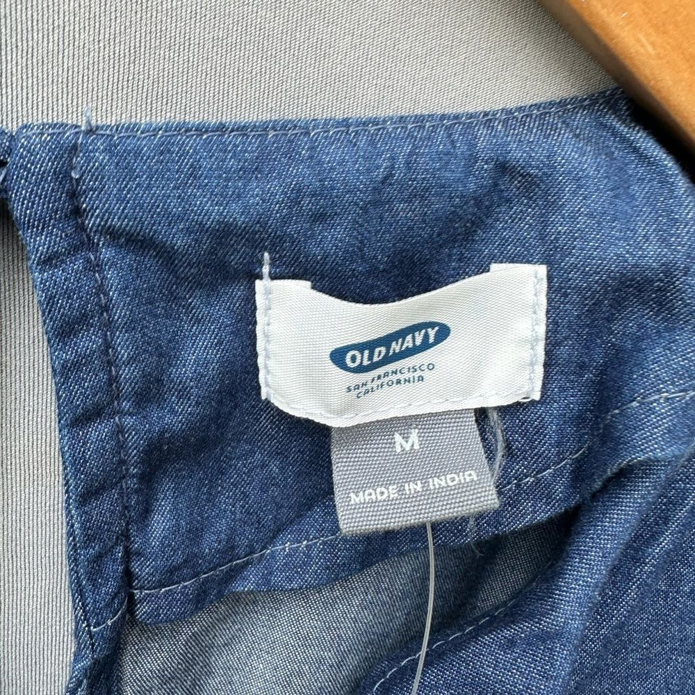 🎉5 for $45🎉 NWT Old navy dress size M denim blue - Picture 5 of 8